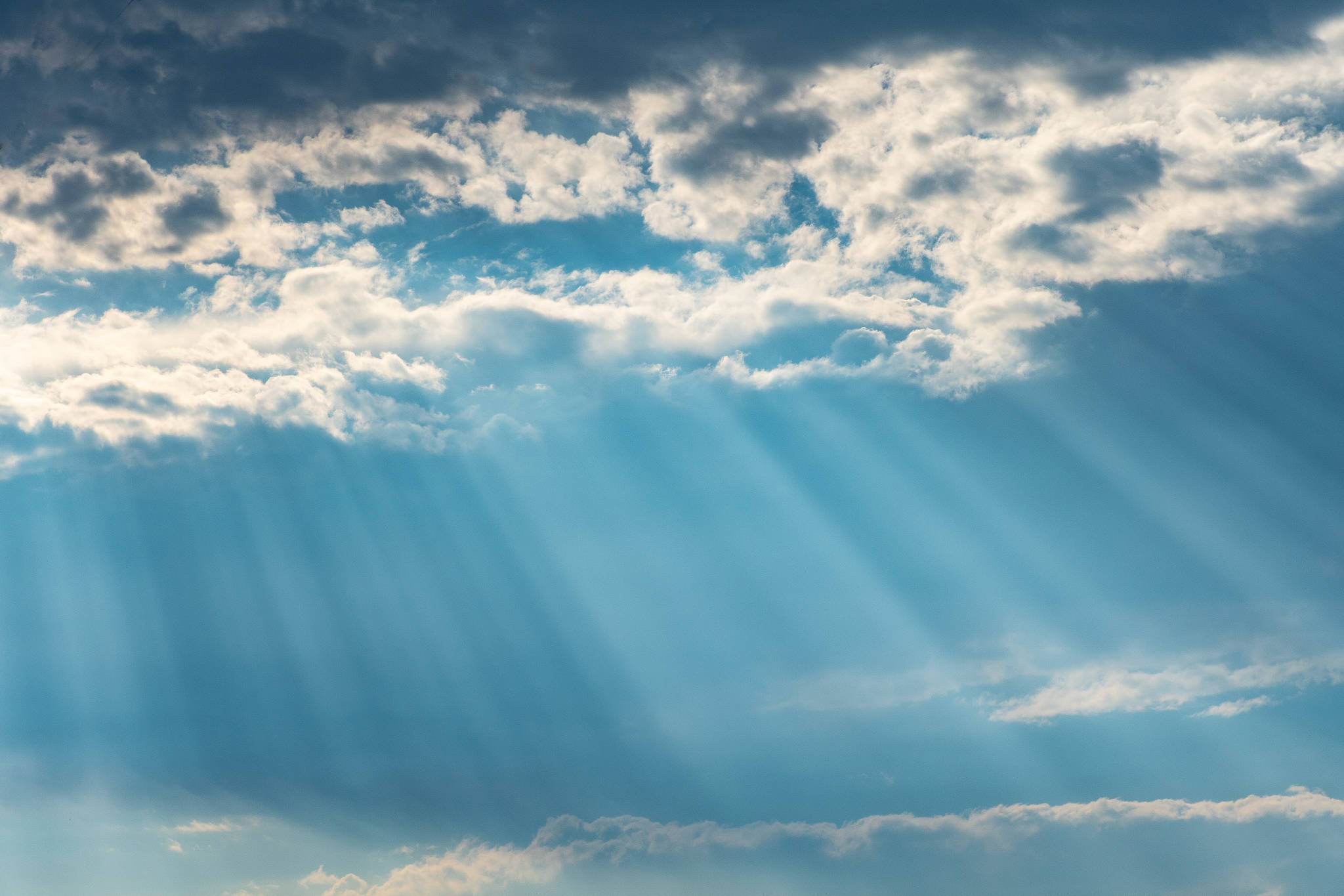 Sunlight breaking through clouds